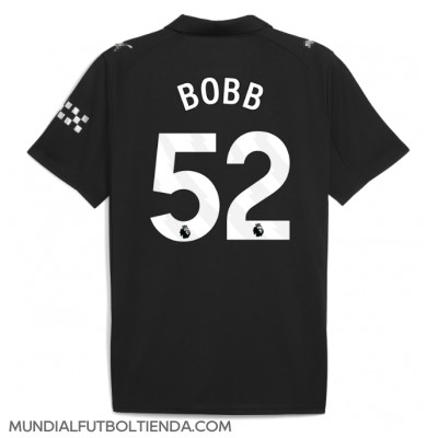 Camiseta Manchester City Oscar Bobb #52 Segunda Equipación Replica 2025-26 mangas cortas Camiseta Manchester City Oscar Bobb #52 Segunda Equipación Replica 2025-26 mangas cortas